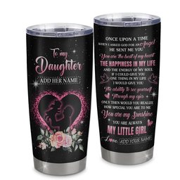 Personalized To My Daughter From Dad Father Tumbler Once Upon A Time Birthday Graduation Gifts For Daughter Gift