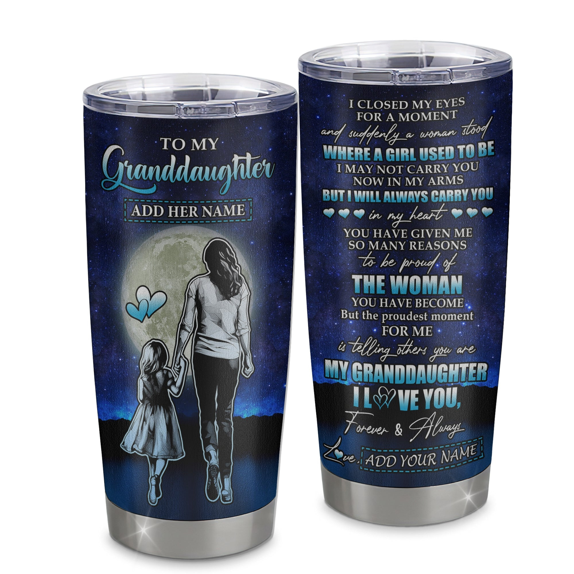 Personalized To My Granddaughter Gifts Tumbler From Grandma Nana I Closed My Eyes For A Moment Granddaughter Birthday Graduation Gift