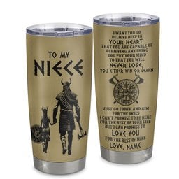 Personalized To My Niece Tumbler From Uncle Stainless Steel Cup You Will Never Lose Viking Niece Birthday Gifts Graduation Gift