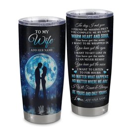 Personalized To My Wife Tumbler The Day I Met You Husband Birthday Anniversary Romantic Valentines Gifts For Her Gift