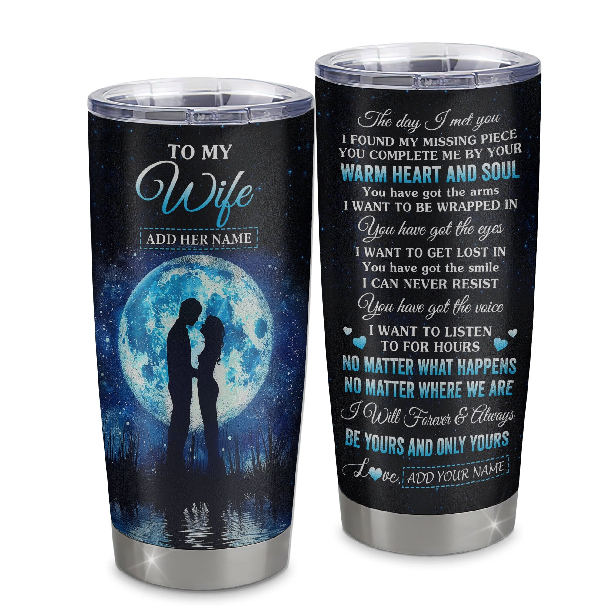 Personalized To My Wife Tumbler The Day I Met You Husband Birthday Anniversary Romantic Valentines Gifts For Her Gift