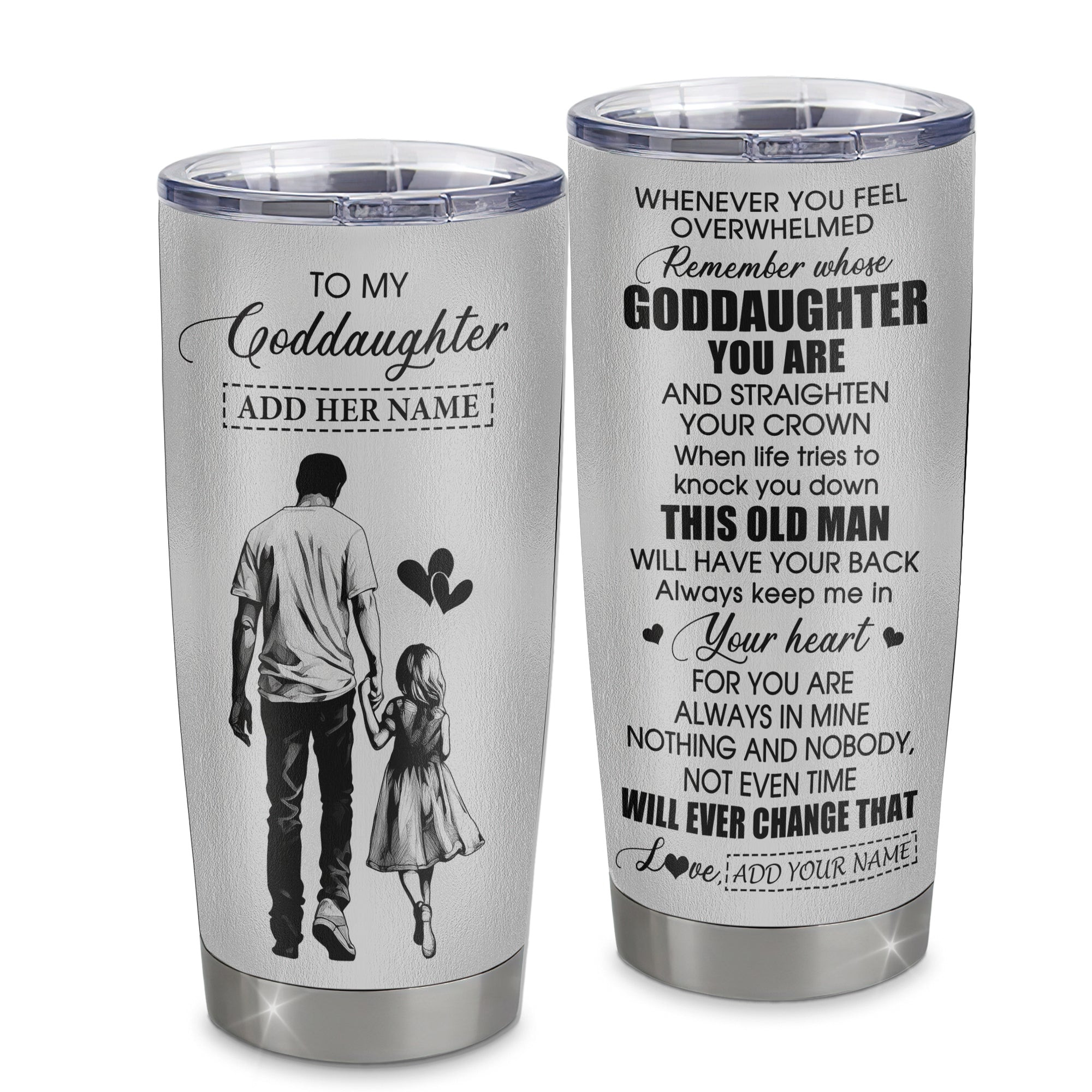 Personalized To My Goddaughter Gifts Tumbler From Uncle Whenever Man Unique Birthday Gifts For Goddaughter Graduation Gift