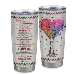 Personalized Nanny From Kids Stainless Steel Tumbler Cup Never Forget I Love You You Mean The World To Me Nanny Mothers Day Birthday Gift