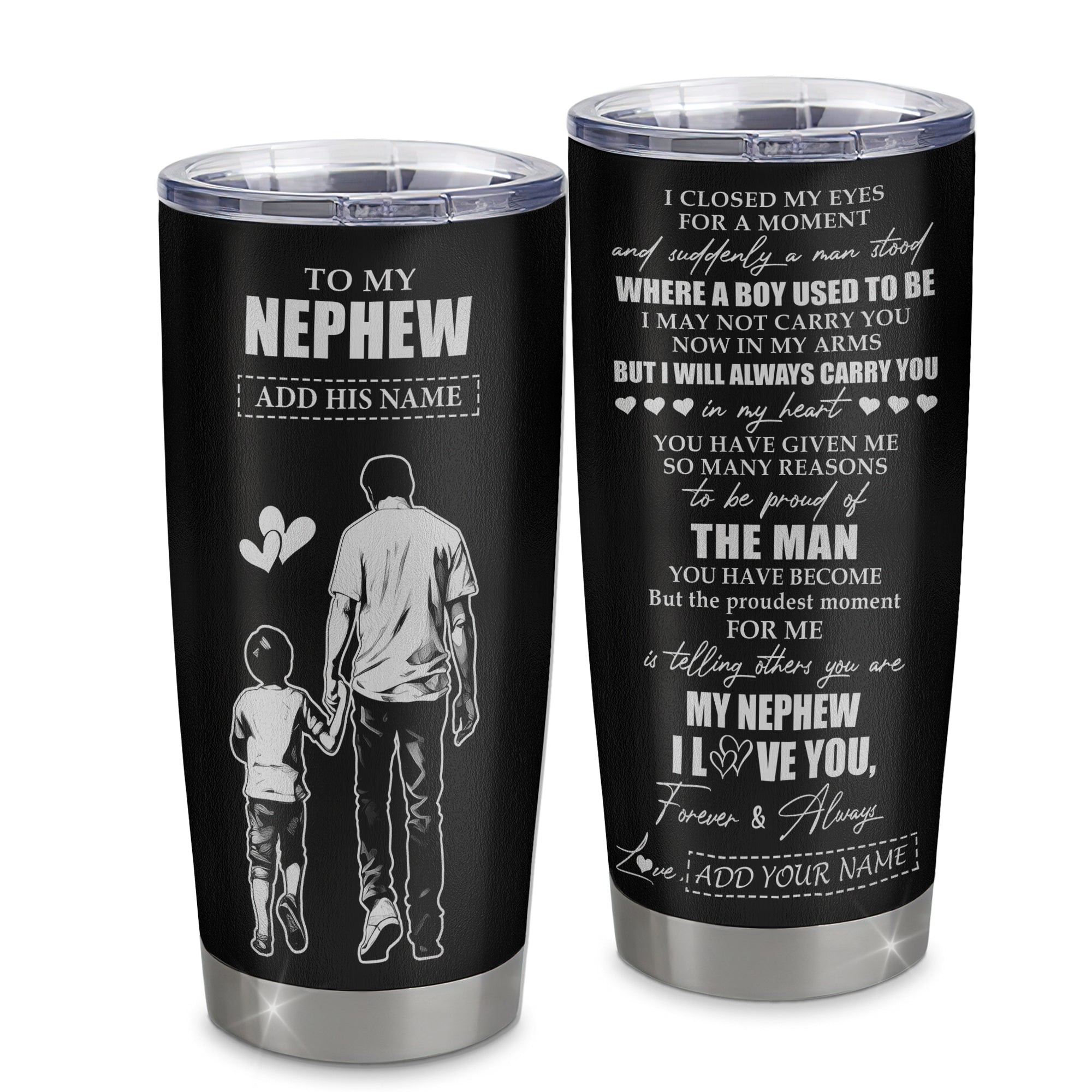 Personalized To My Nephew Gifts Tumbler From Uncle I Closed My Eyes For A Moment Nephew Birthday Graduation Gift