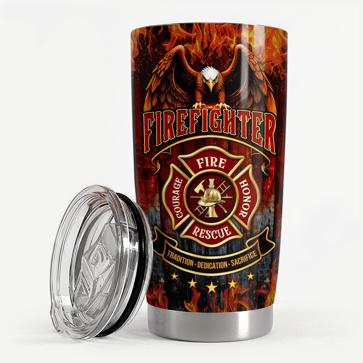 Firefighter Tumbler Stainless Steel Insulated Cup Gifts For Dads Who Have Everything