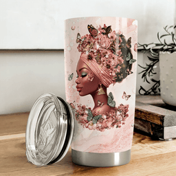 Black Woman Stainless Steel Insulated Tumbler Melanin Black Women Gifts For Her