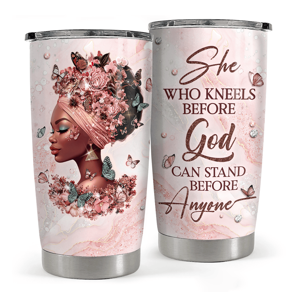 Black Woman Stainless Steel Insulated Tumbler Melanin Black Women Gifts For Her