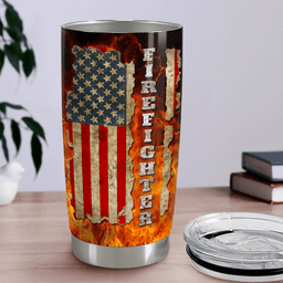 Firefighter Stainless Steel Insulated Tumbler Father's Day Gifts For Husband