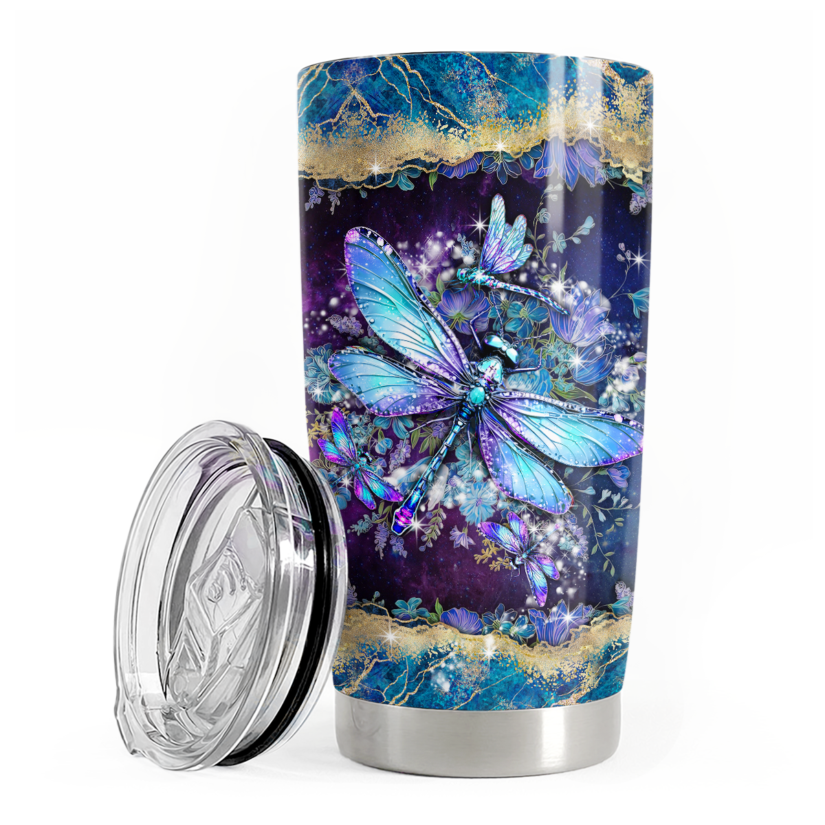 Dragonfly Tumbler Stainless Steel Insulated Cup Dragonfly Mother's Day Gifts