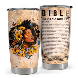 Black Woman Stainless Steel Insulated Tumbler Cup Melanin Black Women Gifts For Her