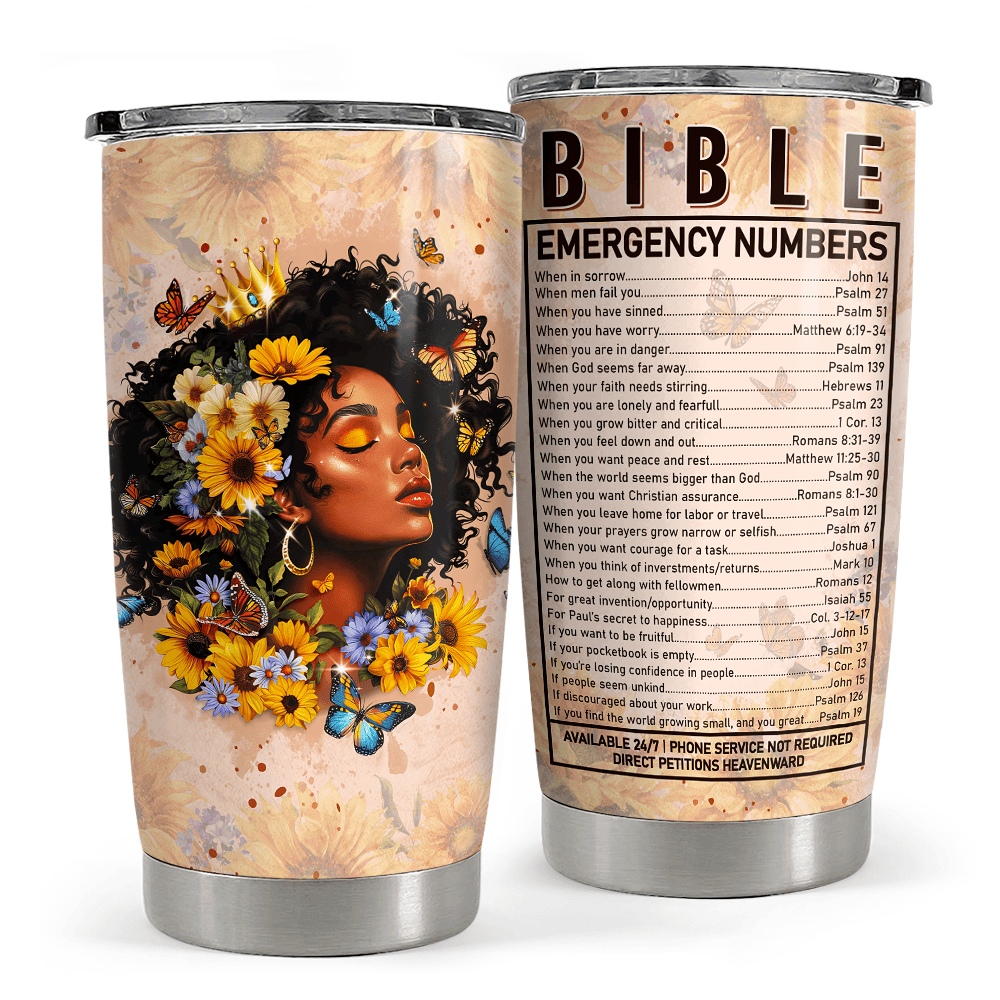 Black Woman Stainless Steel Insulated Tumbler Cup Melanin Black Women Gifts For Her