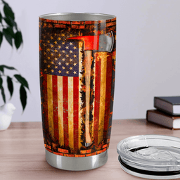 Firefighter Stainless Steel Insulated Tumbler Cup Fathers Day Gift From Daughter