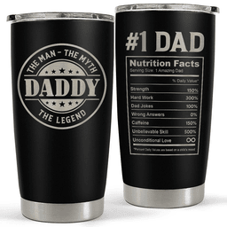 Daddy The Man The Myth The Legend Tumbler with Lid Fathers Day Gift From Daughter
