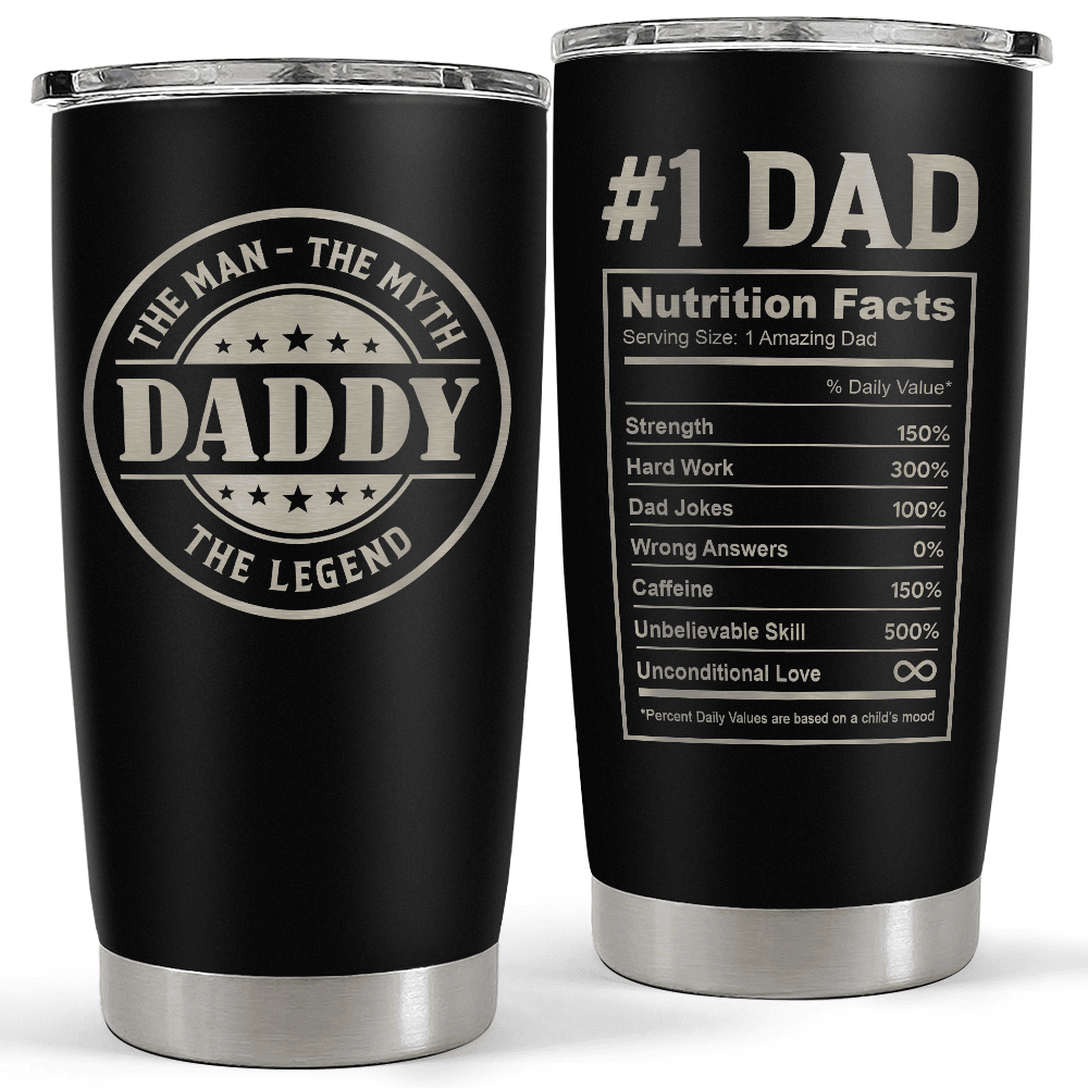 Daddy The Man The Myth The Legend Tumbler with Lid Fathers Day Gift From Daughter