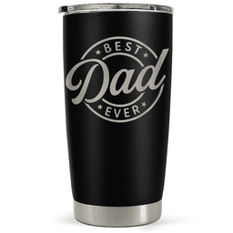 Best Dad Ever Tumbler with Lid Insulated Stainless Steel Cup Fathers Day Gift From Daughter