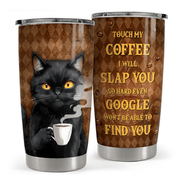 Black Cat Tumbler Stainless Steel Insulated Cup Awesome Mother's Day Gifts For Mom
