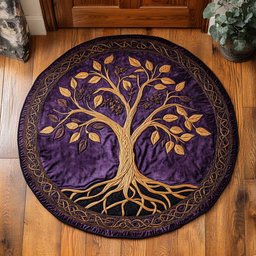 Enchanted Tree Of Life WN2103081CL Quilted Round Mat