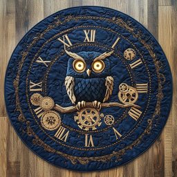 Ancient Owl WN0905051CL Quilted Round Mat
