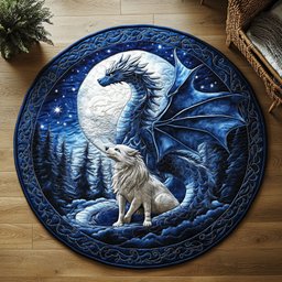 Celestial Dragon CM0905010CL Quilted Round Mat
