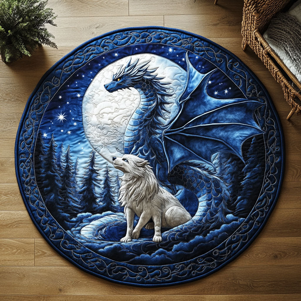 Celestial Dragon CM0905010CL Quilted Round Mat