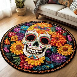 Unique Icon CQ0605017CL Quilted Round Mat