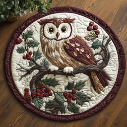 Owl Embrace CM0805024CL Quilted Round Mat