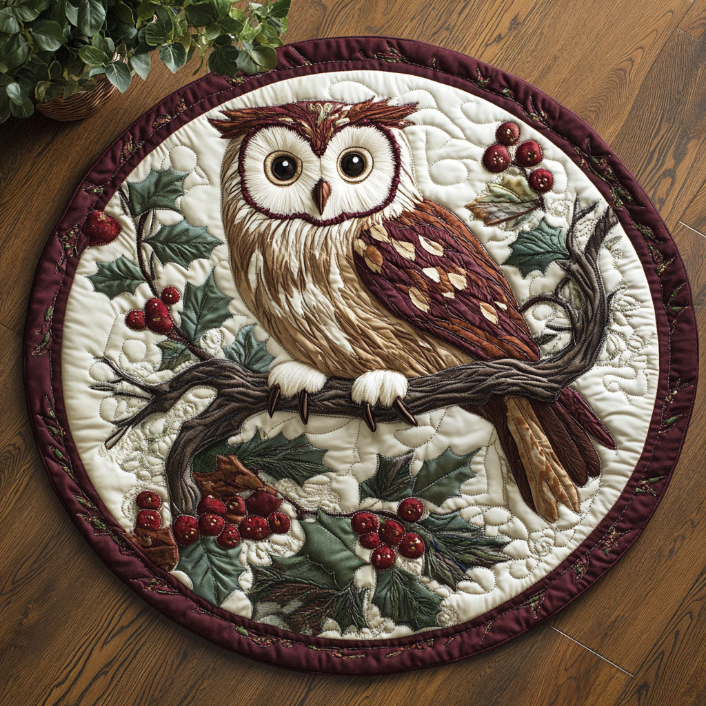 Owl Embrace CM0805024CL Quilted Round Mat