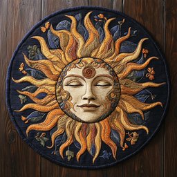 Peacful Sun CP0505014CL Quilt Round Mat