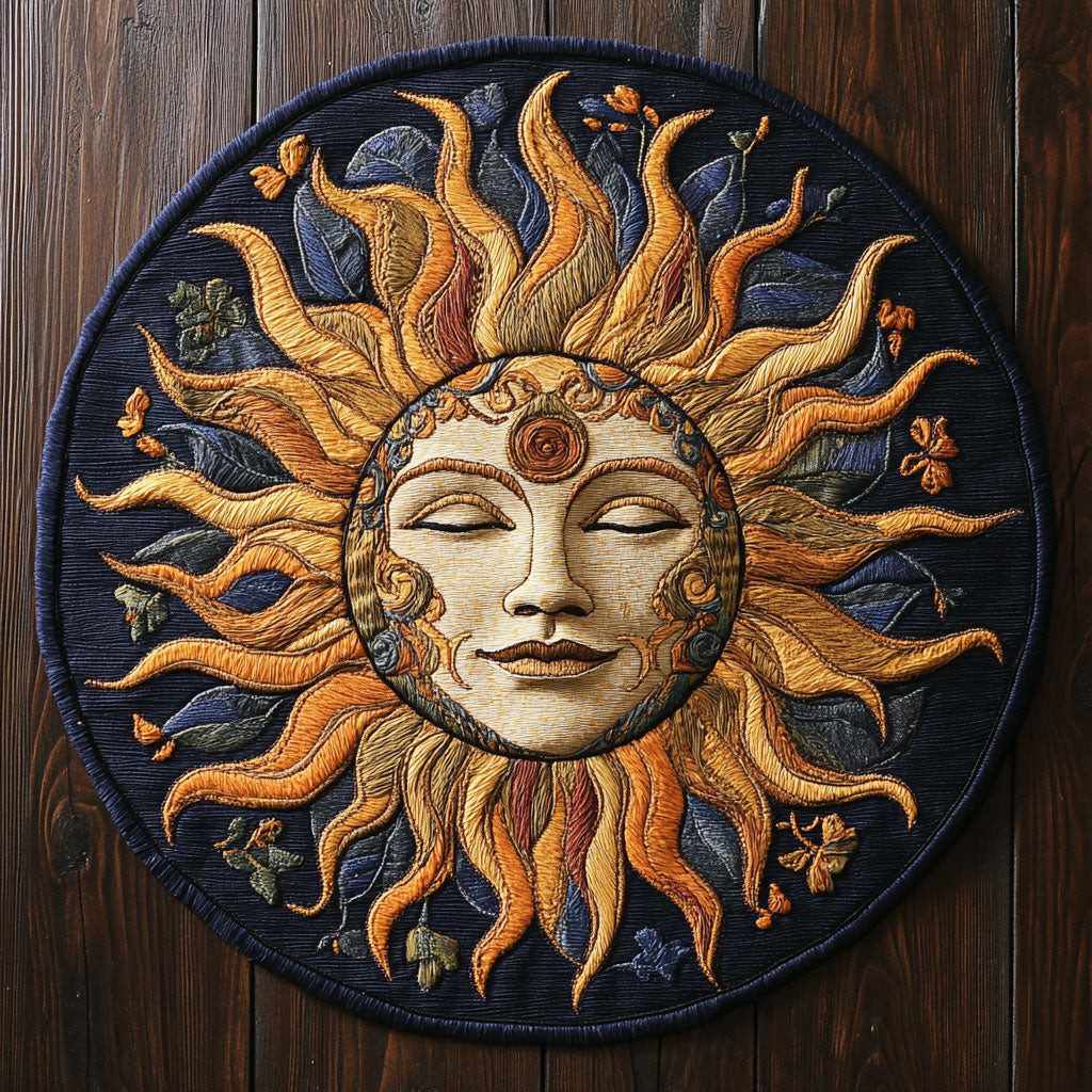 Peacful Sun CP0505014CL Quilt Round Mat
