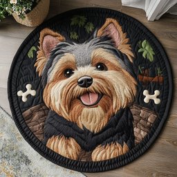 Furry Joy CP0705007CL Quilted Round Mat