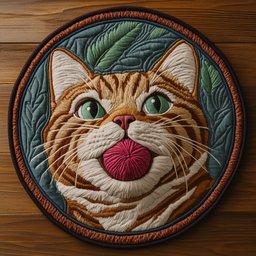 Playing Woolen CP0505012CL Quilt Round Mat