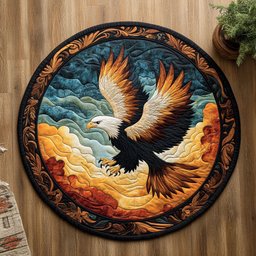 Feather and Flame CM0805035CL Quilted Round Mat