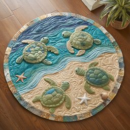Deep Blue Comfort CM0805038CL Quilted Round Mat