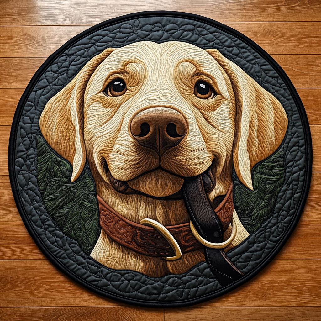 Holding Leash CP0505017CL Quilt Round Mat