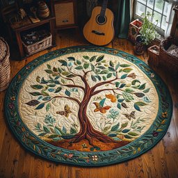 Green Tree WY0605006CL Quilted Round Mat