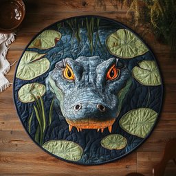 Swamp's Watchful CP0605014CL Quilt Round Mat