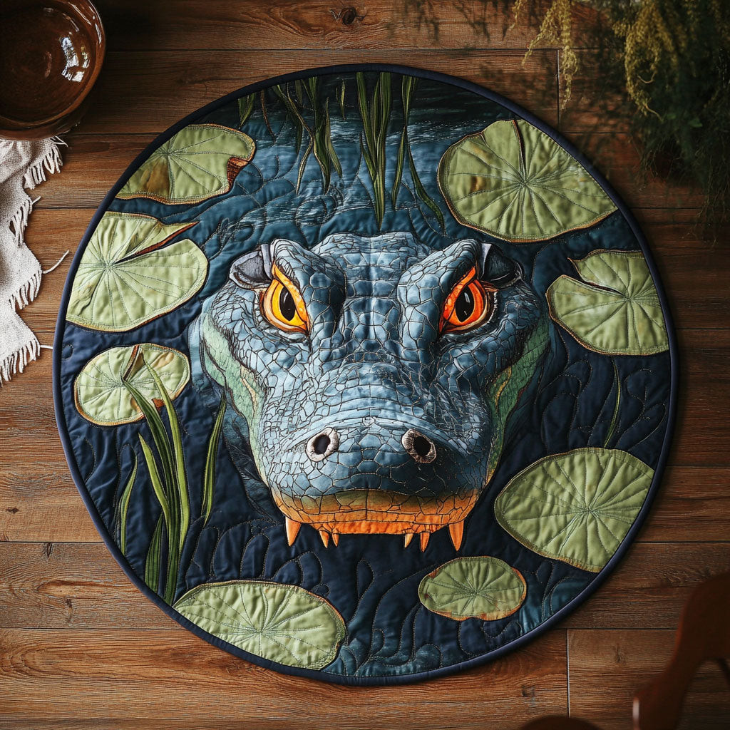 Swamp's Watchful CP0605014CL Quilt Round Mat