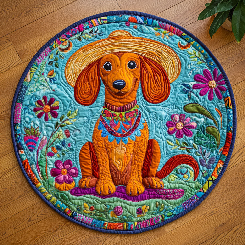 Short Legs Big Love CM0805017CL Quilted Round Mat