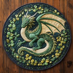Shamrock Spirit CP0705001CL Quilted Round Mat