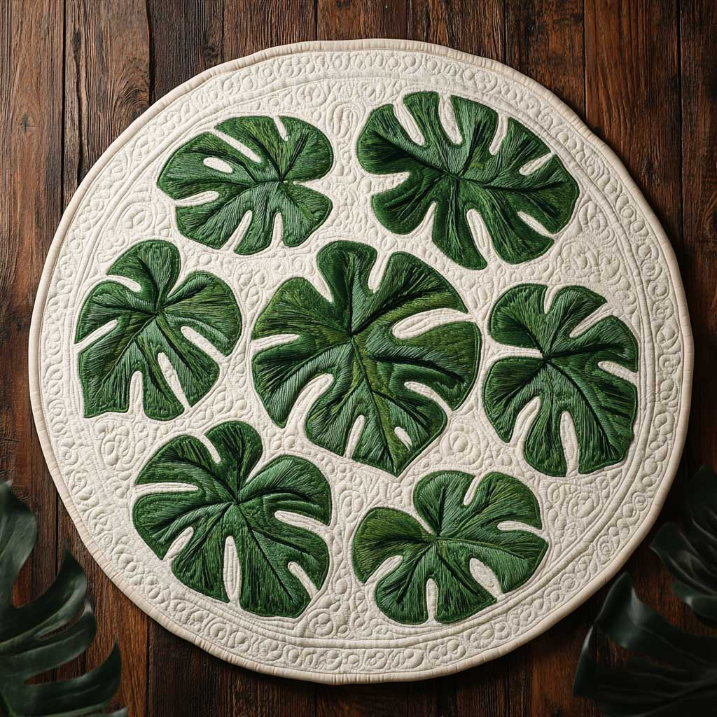Hawaiian Nature WN0805027CL Quilted Round Mat