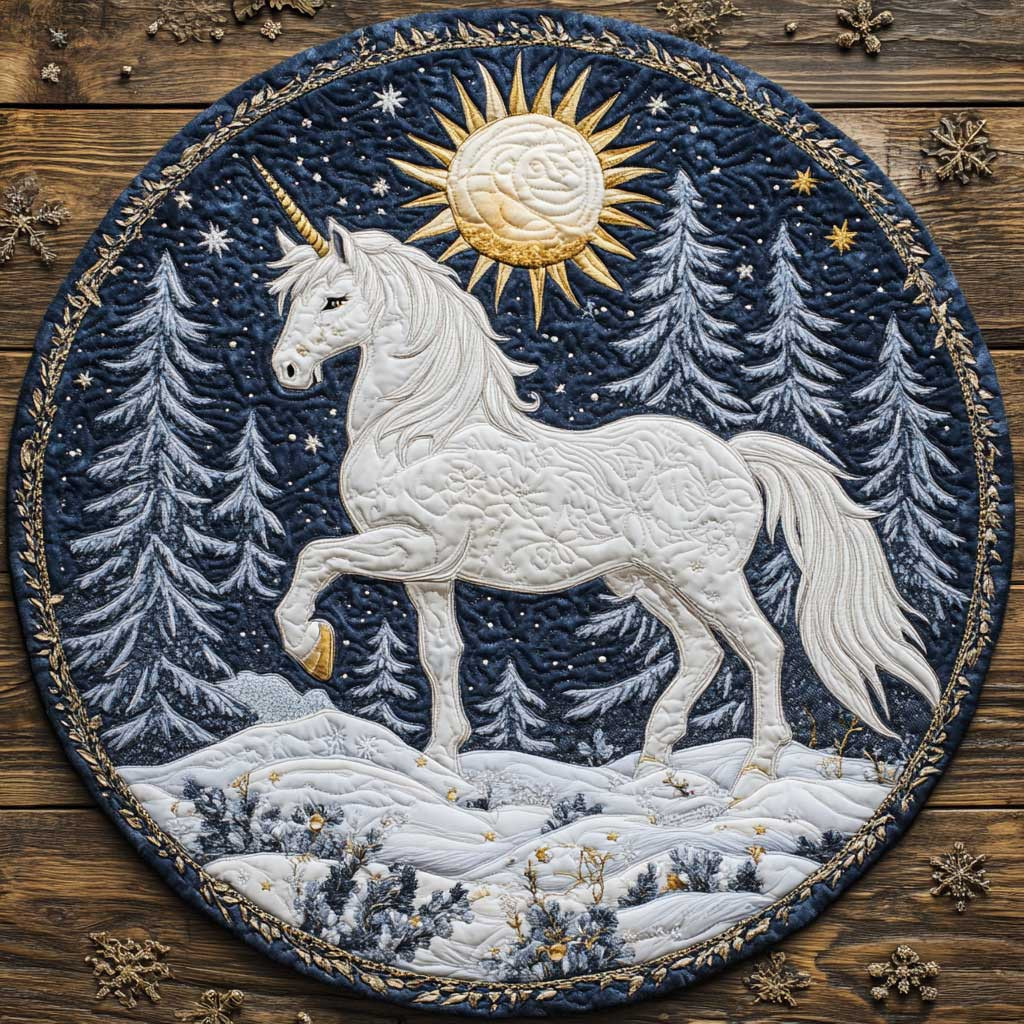 Snow Horse CQ3004029CL Quilted Round Mat