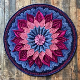 Elegant Dahlia WN2904009CL Quilted Round Mat