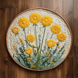 Dandelion Dreams WN2904005CL Quilted Round Mat