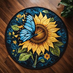 Enchanted Wings CM2804004CL Quilted Round Mat