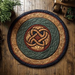 Vintage Celtic WY3004034CL Quilted Round Mat