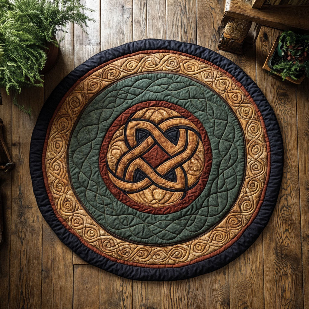 Vintage Celtic WY3004034CL Quilted Round Mat