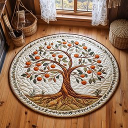 Orange Tree WY0505050CL Quilted Round Mat