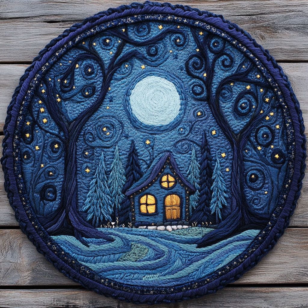 The Silent Trail CP3004004CL Quilt Round Mat