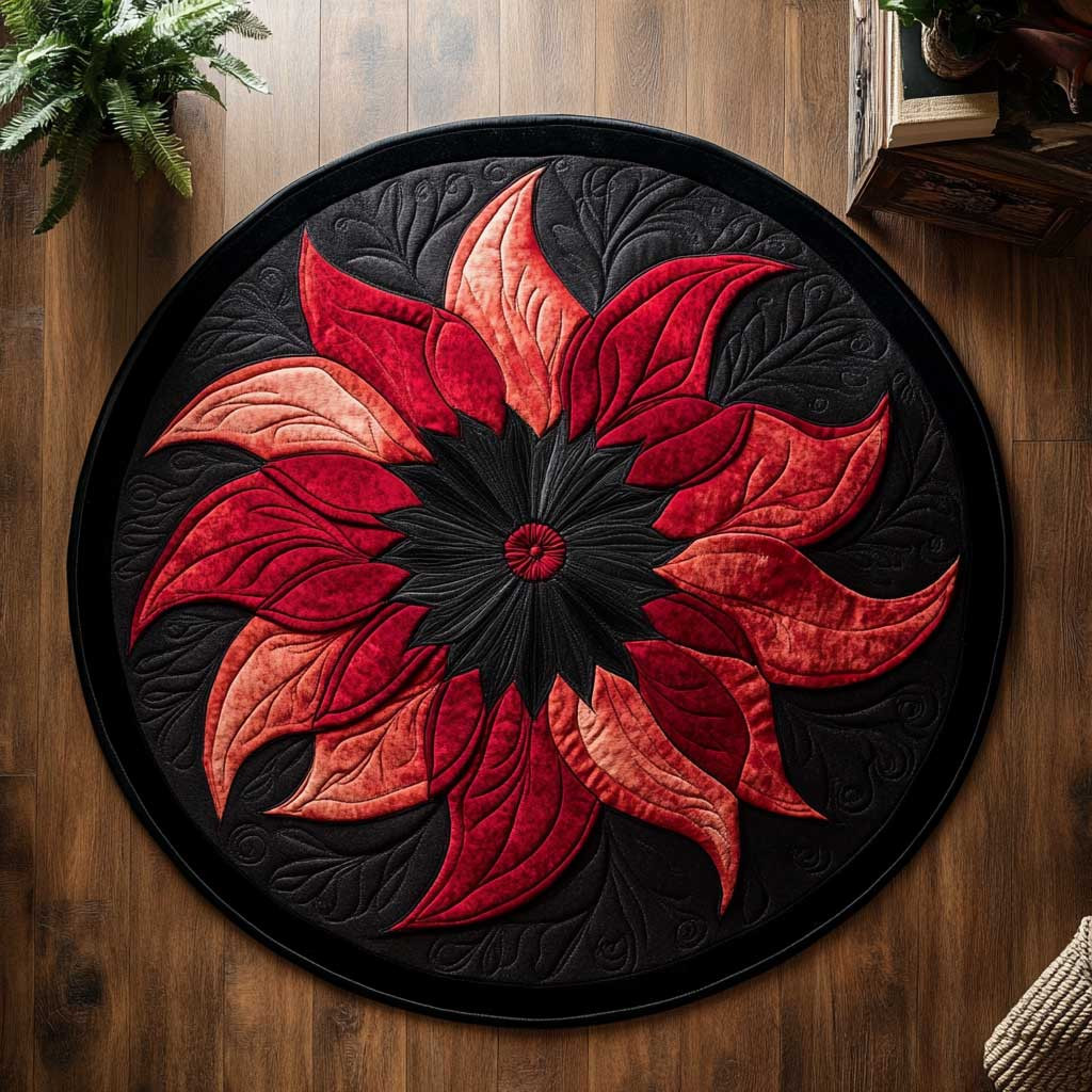 Flame Flower WN2904013CL Quilted Round Mat