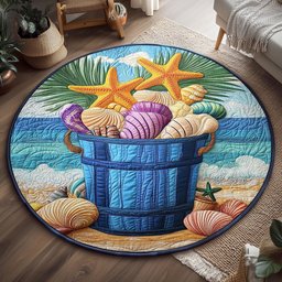 Seaside Treasure WJ1804034CL Quilted Round Mat